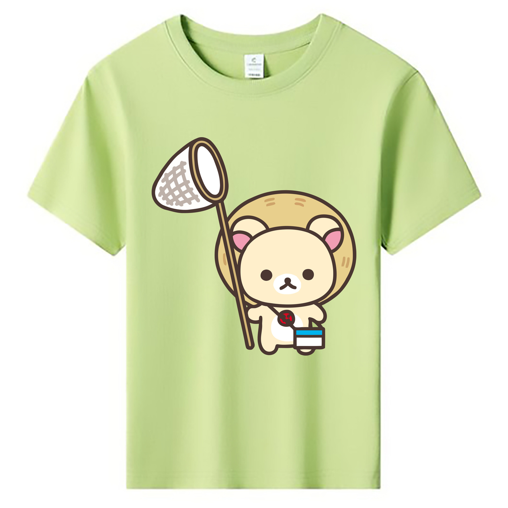 （画像用） リラックマ リラックマ キイロイトリ Rilakkuma Korilakkuma Kiiroitori 綿100％キッズTシャツ（フロントプリント）
